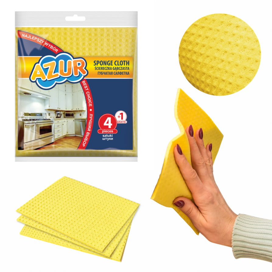 Azur-Sponge cloth (4+1)pcs