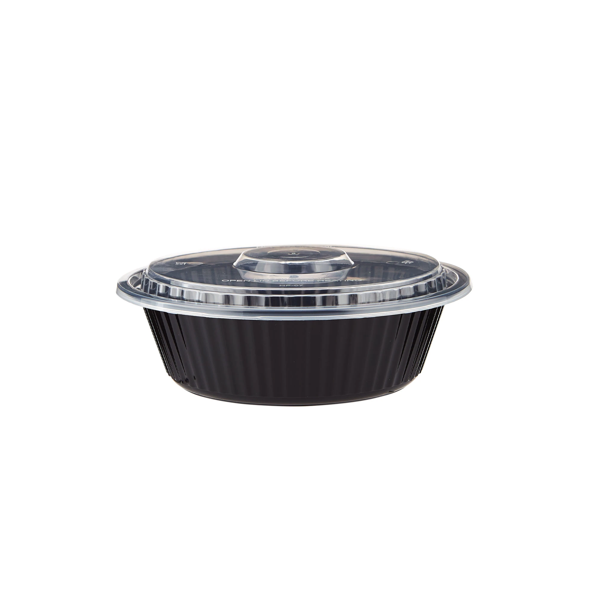 Hotpack black base round container with lid- 500ml-300PCS