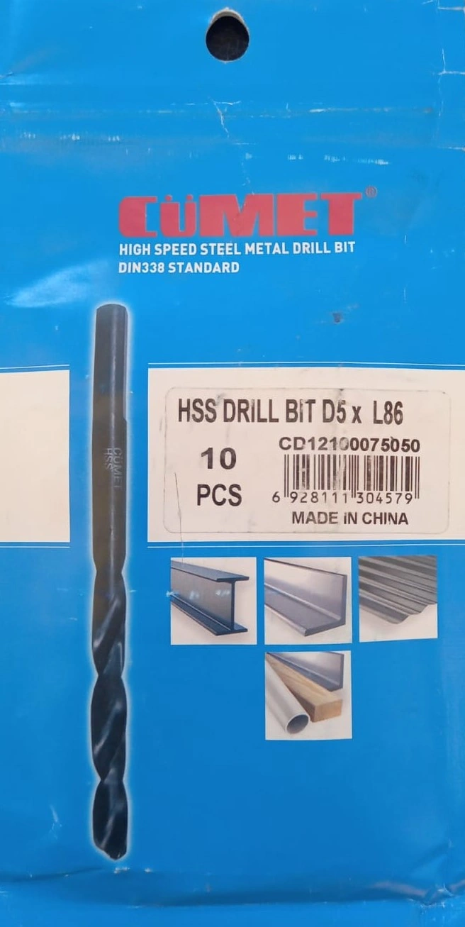 10 PCS Hss Drill Bit Cumet D5XL86XWL52