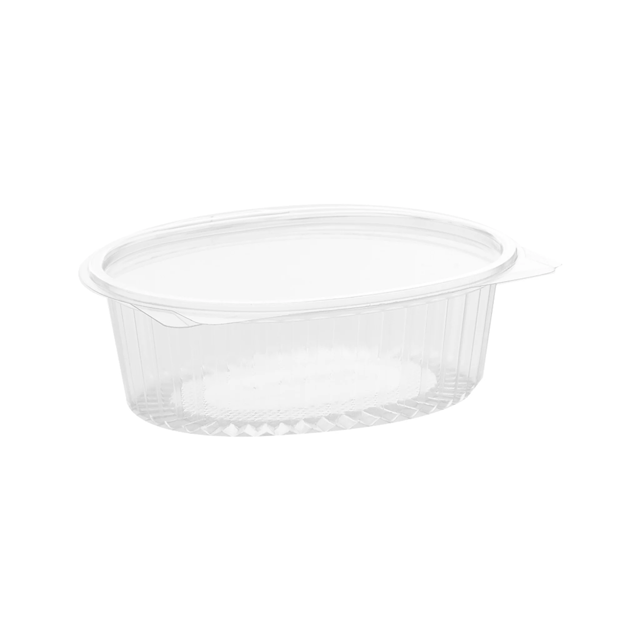 Hotpack Clear Hinged Oval Container - 500ml-250PCS