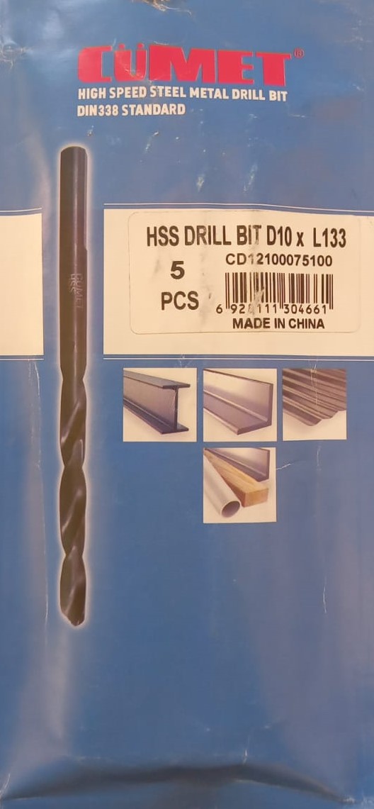 5 PCS Hss Drill Bit Cumet D10Xl133Xwl87