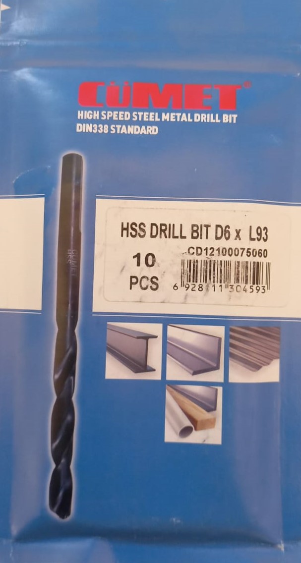 10 PCS Hss Drill Bit Cumet D6Xl93Xwl57